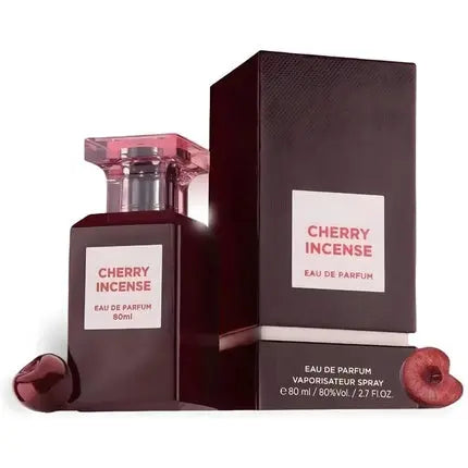 Fragrance World Cherry Incense Perfumed Water Unisex 80ml Eau de Parfum Arabic Perfume for Men and Women Fragrance World