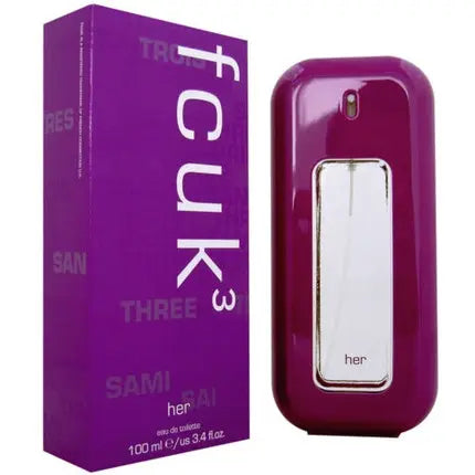 French Connection FCUK Three for Her 100ml EDT Spray Brand New & Sealed French Connection