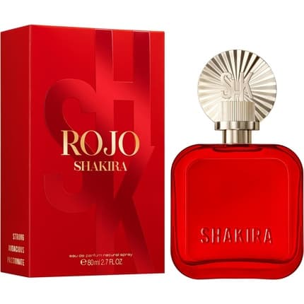 Shakira Perfumes ROJO Long Lasting Powerful Sensual Charming Scent Floral Spicy Amber Notes Ideal Day Wear Eau de Parfum Femme 50 ml - Oriental