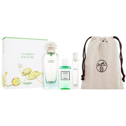 UN JARDIN SUR LE NIL par Hermes Eau de toilette  Spray 3.3oz, 1oz équivaut à 30ml, Shower Gel 1.3oz, 1oz équivaut à 30ml, and Eau de toilette  Spray 0.5oz, 1oz équivaut à 30ml Un Jardin Sur Le Nil