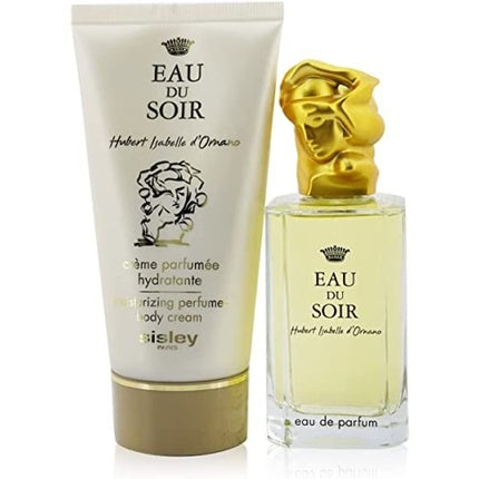 Eau du Soir by Sisley for Women 2 Piece Merci Set - Eau de Parfum Spray 3.3 oz + Moisturizing Perfumed Body Lotion 5.0 oz Sisley