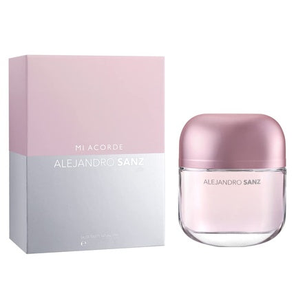 Alejandro Sanz Mi Acorde Ella Fragrance for Her Eau de Toilette EDT 2.7oz 80ml Perfume Spray Pink Silver Bottle Made in Spain by Tailored Perfumes Alejandro Sanz