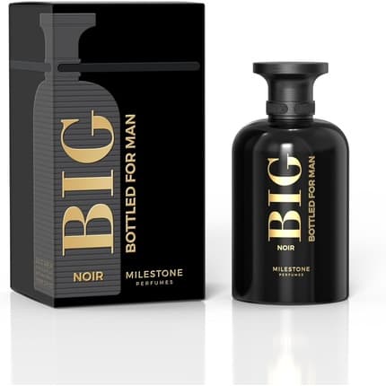 Milestone Perfumes Big Bottled Noir Men's Long - Lasting Eau de Parfum Homme 100 ml