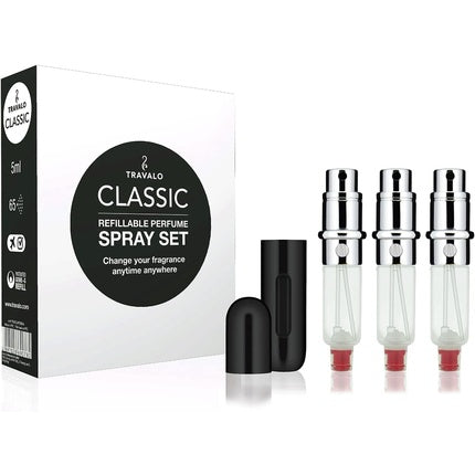 Travalo Classic HD Bag Sprays Set of 3 Refills Black Fragrance (Fragrance) Mixte
