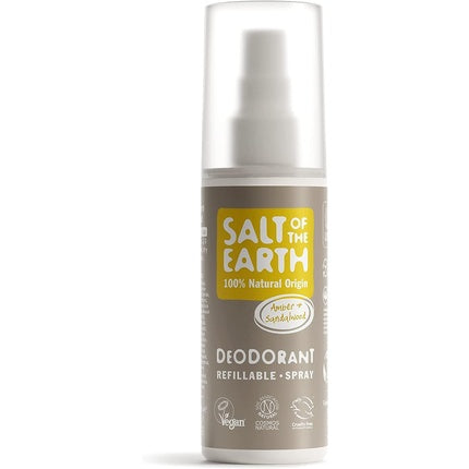 Salt of the Earth Refillable Natural Deodorant Spray Vegan and Cruelty Free 100ml Salt Of The Earth