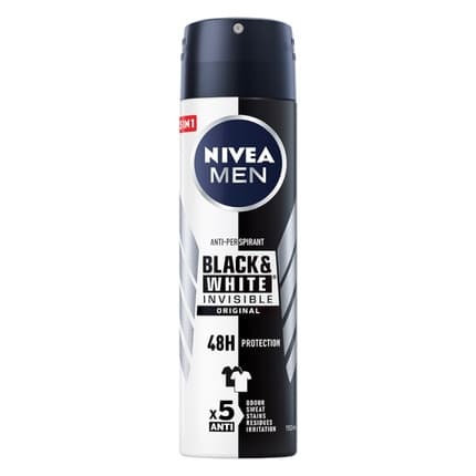 Nivea Invisible Black & White Antiperspirant 48h Original Déodorant (Déo) Homme 150ml