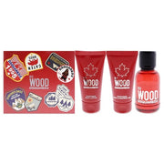 Dsquared2 Red Wood , Body Lotion, Bath and Shower Gel 3 Piece Gift Set Coffret (Coffret) Femme 50ml