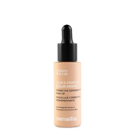 Sensilis Skin D-Pigment Color Drops Makeup Concealer with Bio-Pigment Extract from Sclarea and Stabilized Vitamin C 30ml Peach Rose