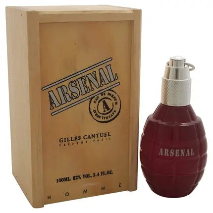 Gilles Cantuel Arsenal Dark Red Eau De Toilette Spray for Men 3.4 Ounce Arsenal