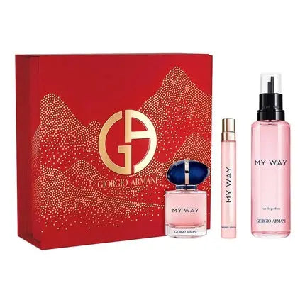 Giorgio Armani My Way Eau De Parfum Set - 100ml Refill, 30ml Refillable Spray, And 10ml Spray Giorgio Armani