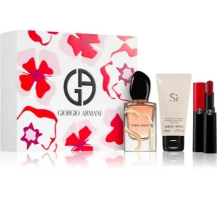 Giorgio Armani Si Eau De Parfum Intense - Gift Set With 31 Grams, 15 Milliliters, And 50 Milliliters Giorgio Armani