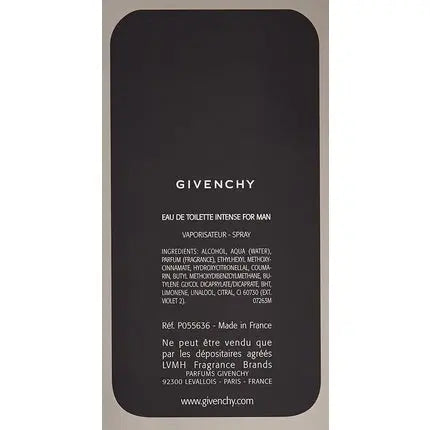 Givenchy Play Intense for Men 3.3oz EDT Spray Givenchy