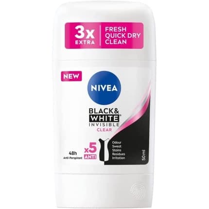 Nivea Invisible For Black & White Clear Antiperspirant Déodorant (Déo) Mixte 50ml