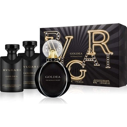 Bvlgari Goldea The Roman Night Coffret - 50 Ml Eau De Parfum spray + 40 Ml Shower Gel + 40 Ml Body Lotion - Coffret pour femme Bvlgari