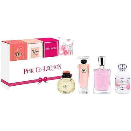 Pink Collection Gift Set: YSL Paris Eau De Parfum 7.5ml - Tresor in Love Eau De Parfum 5ml - Lancôme Miracle Eau De Parfum 5ml - Cacharel Ana Yves Saint Laurent