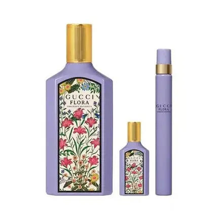 Gucci Flora Gorgeous Magnolia Woman's Gift Set: 100ml EDP Spray + Mini 10ml EDP Spray + Mini Pen 5ml EDP Spray - Hard Box Gucci