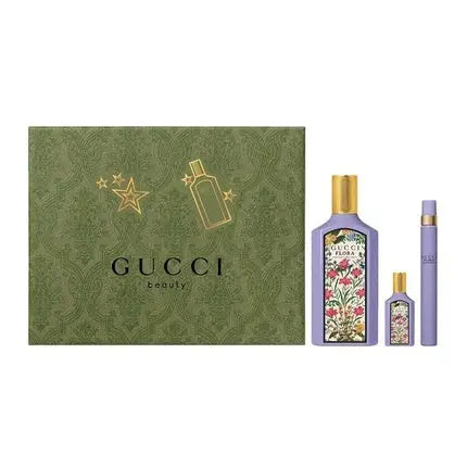 Gucci Flora Gorgeous Magnolia Woman's Gift Set: 100ml EDP Spray + Mini 10ml EDP Spray + Mini Pen 5ml EDP Spray - Hard Box Gucci