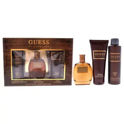 Guess By Marciano For Men 3 Pc Gift Set 3.4oz EDT Spray 6.7oz Shower Gel Guess