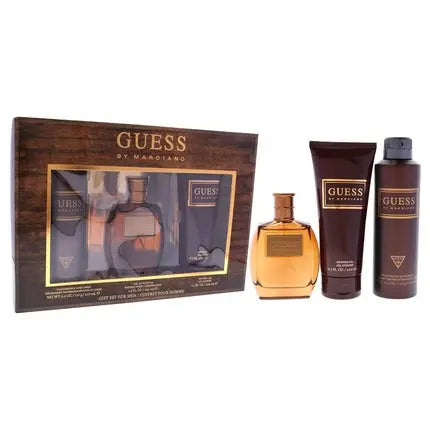 Guess By Marciano For Men 3 Pc Gift Set 3.4oz EDT Spray 6.7oz Shower Gel Guess