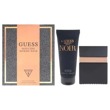 Guess Seductive Noir For Men 2 Pc Gift Set 1.7oz EDT Spray and 3.4oz Shower Gel Guess