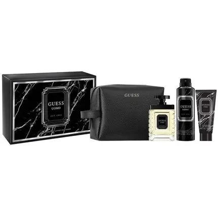 Guess Uomo - Eau De Toilette 100 Ml, Shower Gel 100 Ml, Deodorant Spray 226 Ml, And Bag Guess