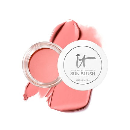 IT Cosmetics Glow with Confidence Sun Cream Blush Blendable Buildable Blush Bronzer for a Pop of Sun-Blushed Color 0.63oz Fair Light 10 Sunlit - It Cosmetics