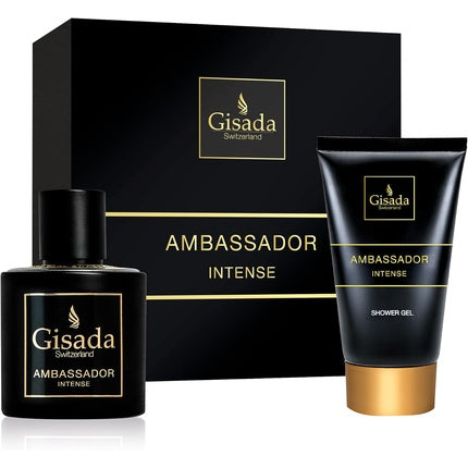 Gisada Ambassador Intense Gift Set Eau de Parfum 50ml & Shower Gel 100ml Spicy Fresh Men's Fragrance Gisada