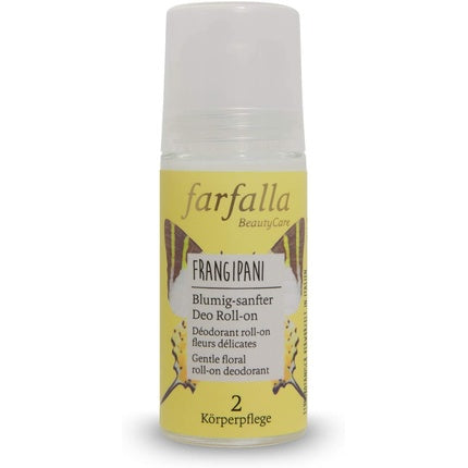 Farfalla Frangipani, Floral Gentle Deodorant Roll-On, 50 Ml Farfalla