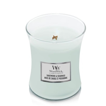 Scented Candle Vase Sagewood & Seagrass 275g Woodwick