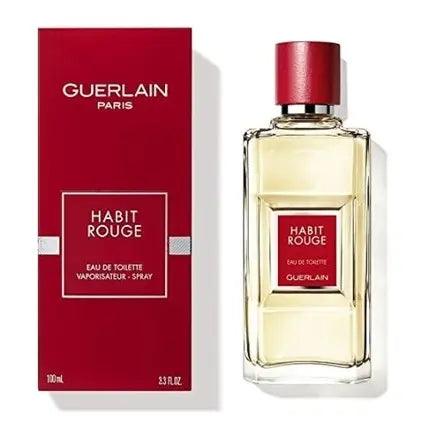 Habit Rouge par Guerlain Eau de toilette  Spray 3.4oz, 1oz équivaut à 30ml Guerlain