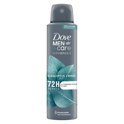Dove +Care Advanced Deodorant Eucalyptus + Mint Antiperspirant Protects 72 Hours Against Body Odor and Sweat Déodorant (Déo) Homme 150ml