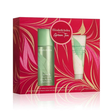 Elizabeth Arden Green Tea Gift Set: Green Tea Scent 100ml + Honey Drops Body Cream 100ml, Gift Box for Women Elizabeth Arden