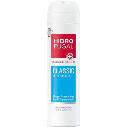 Hidrofugal CLASSIC Spray Strong Antiperspirant Protection with Subtle Scent Deodorant Spray for Reliable Protection without Ethyl Alcohol 150ml Hidrofugal