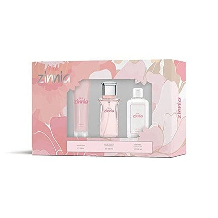 Zinnia Flor de Zinnia Coffret pour femme  Eau de toilette  100ml + Body Lotion 100ml + Hand Cream 75ml Zinnia