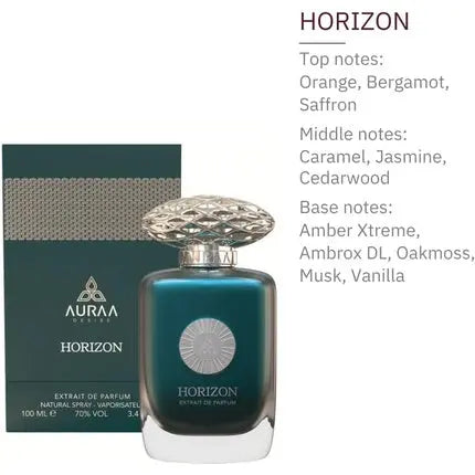 Horizon Extrait De Perfume 100ml by Auraa Desire Bold Woody Musky Fragrance Ambergris Almonds Jasmine Sandalwood Scents Long Lasting Eau de Parfum Auraa Desire