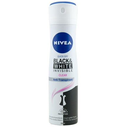 Nivea Black & White Invisible Deodorant Spray 150ml 48H Nivea