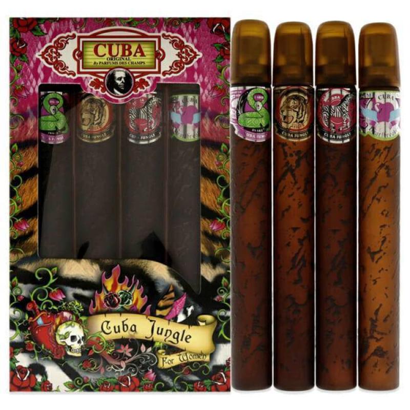 Cuba Originals Cuba Original Cuba Jungle Snake & Tiger & Zebra & Heartbreaker Set - 4x Coffret (Coffret) Mixte 35ml