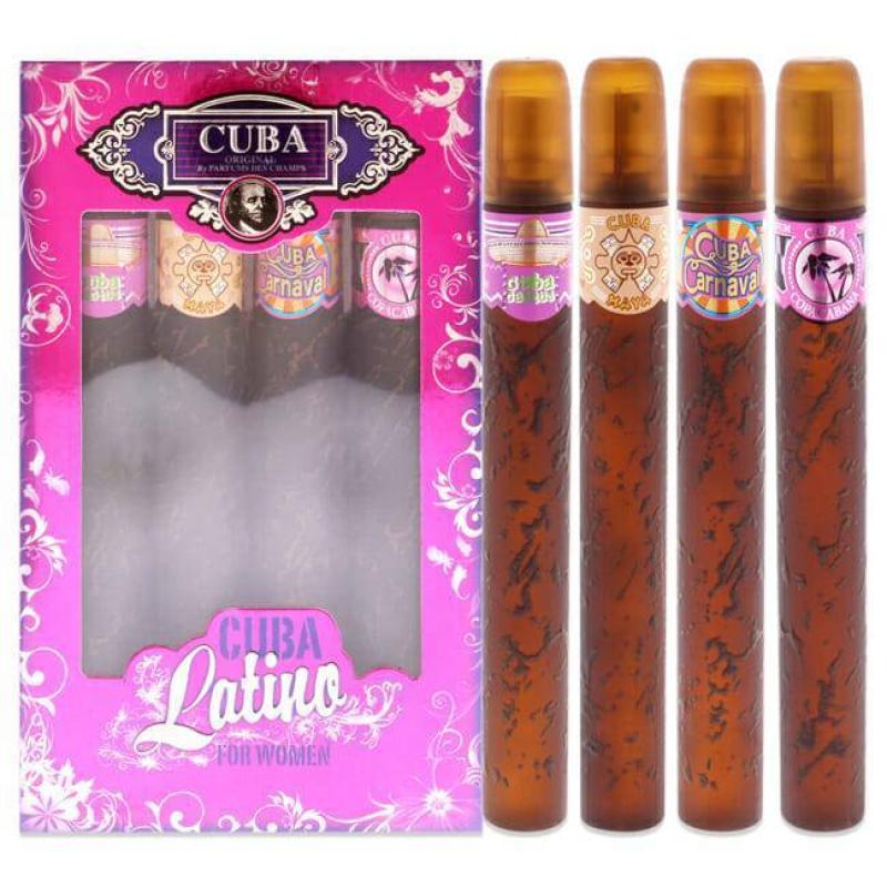 Cuba Original Set - Includes Brazil Copacabana , Brazil Carnaval , Mexico Maya , And Mexico Cacatus Eau De Coffret (Coffret) Mixte 35ml