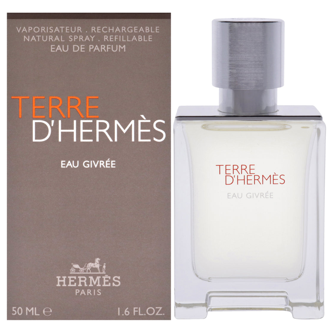 Hermès Hermes Terre D'Hermes Eau Givree Perfumed Water Refillable Eau de Parfum (EDP) Mixte 50ml