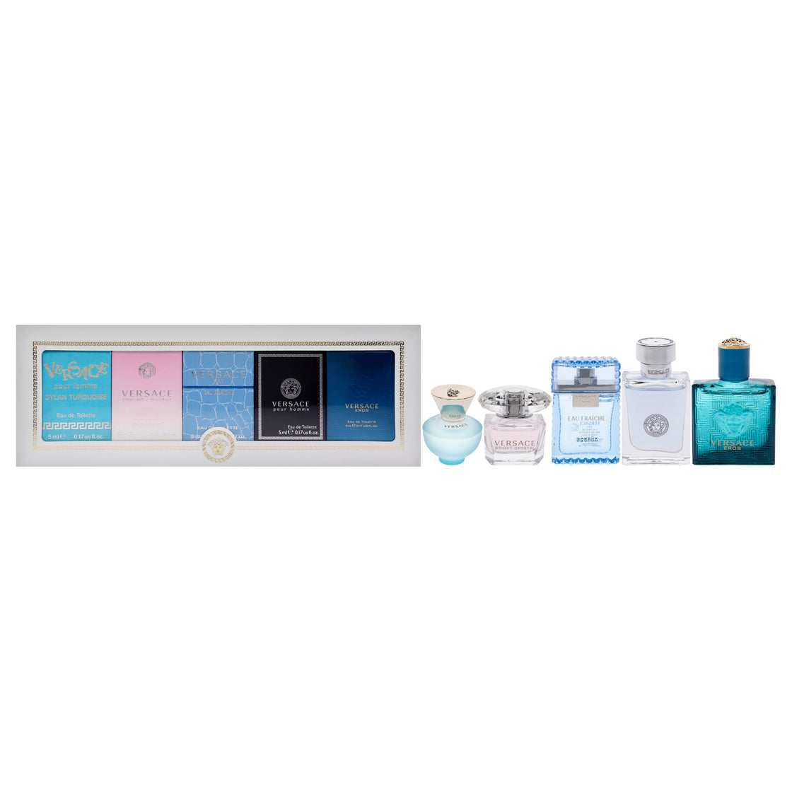 Versace Miniature Set Dylan Turquoise + Bright Crystal + Man + Pour Coffret (Coffret) Femme 5ml