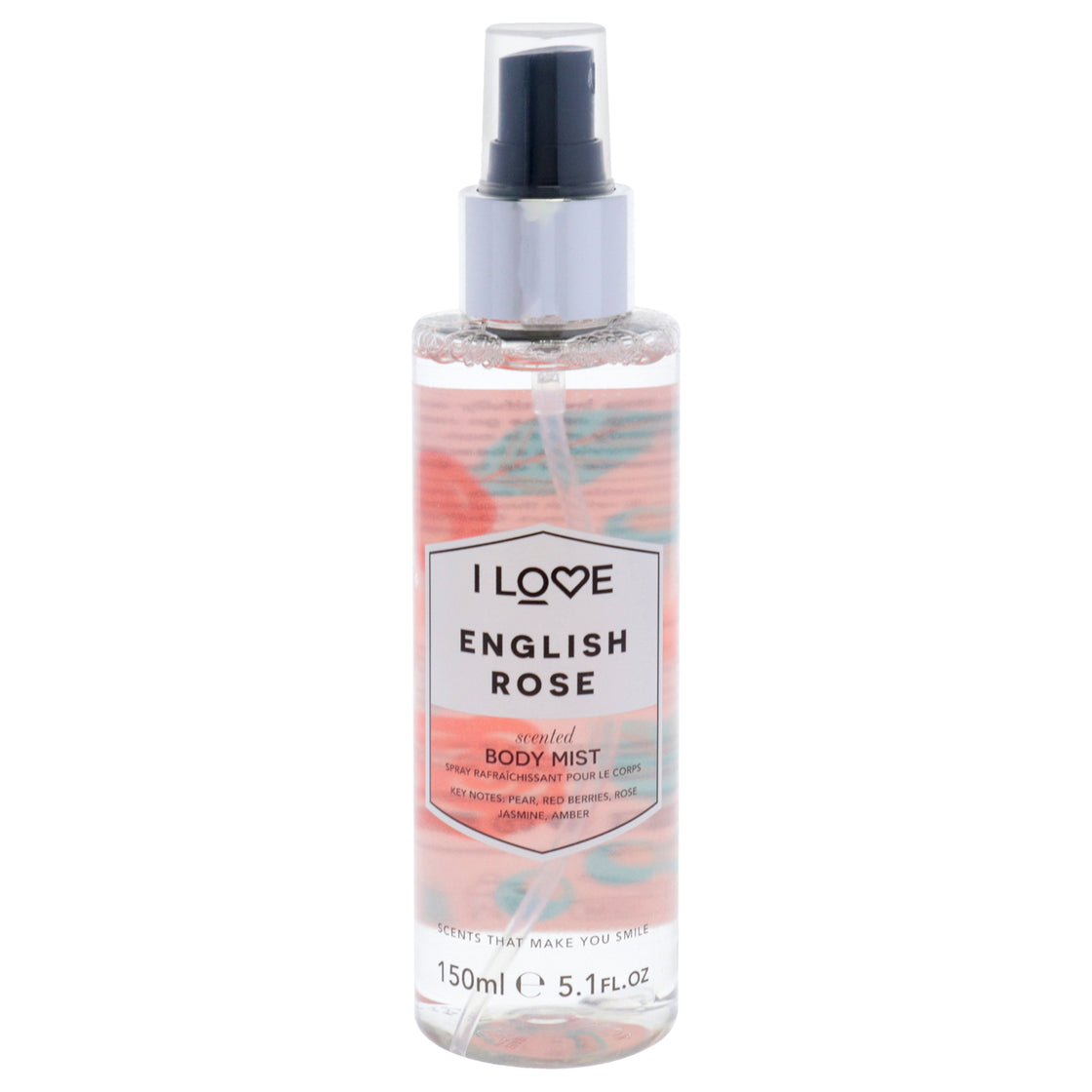 I Love Signature English Rose Long Lasting Fast Drying Non Sticky Body Mist for Her 150ml