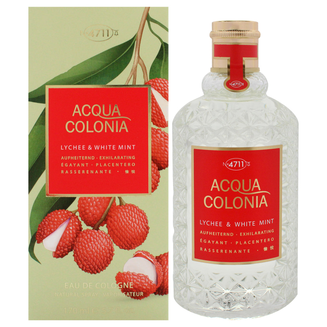 4711 Acqua Colonia Lychee & White Mint Eau de Cologne (EDC) Mixte 170ml
