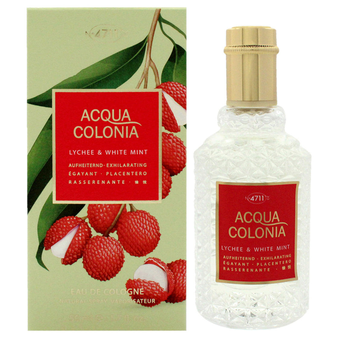 4711 Acqua Colonia Lychee White Mint Unisex Eau de Cologne (EDC) Mixte 50ml