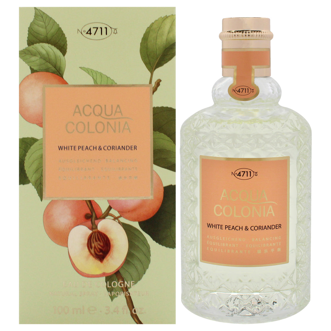 4711 Acqua Colonia White Peach & Coriander Eau de Cologne (EDC) Mixte 100ml