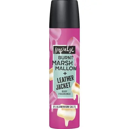 Impulse Deodorant Spray Burnt Marshmallow & Leather Jacket 24h Fresh Protection without Aluminum 75ml Impulse