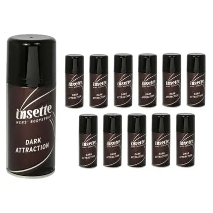 Insette Deodorant Body Spray Dark Attraction Mens 150ml Insette