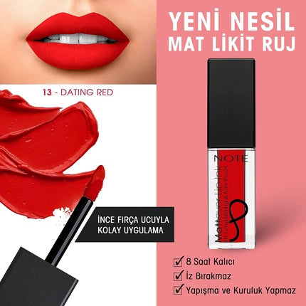 Note Cosmetics Mattever Lip Ink 13 Dating Red 4.5ml