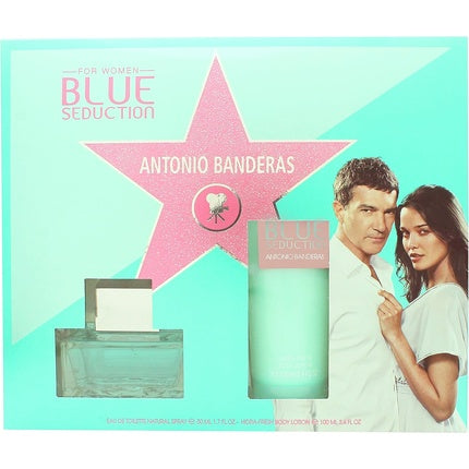 Antonio Banderas Blue Seduction Eau De Toilette 50ml Body Lotion 100ml Antonio Banderas