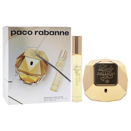 Paco Rabanne Lady Million 2 Pc Gift Set Travel Eau de Parfum 2.7oz pour femme