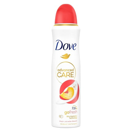 Dove Advanced Care Anti Transpirant Deo Spray go fresh Peach and White Flower Scent with Skin Hydration Technology 150ml Dove